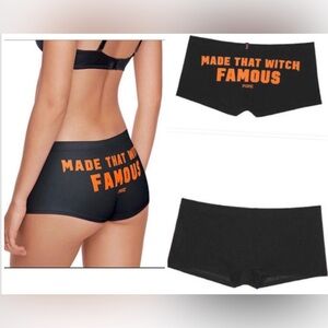 Victoria’s Secret Pink boyshort PINK panties Halloween I made that witch famous